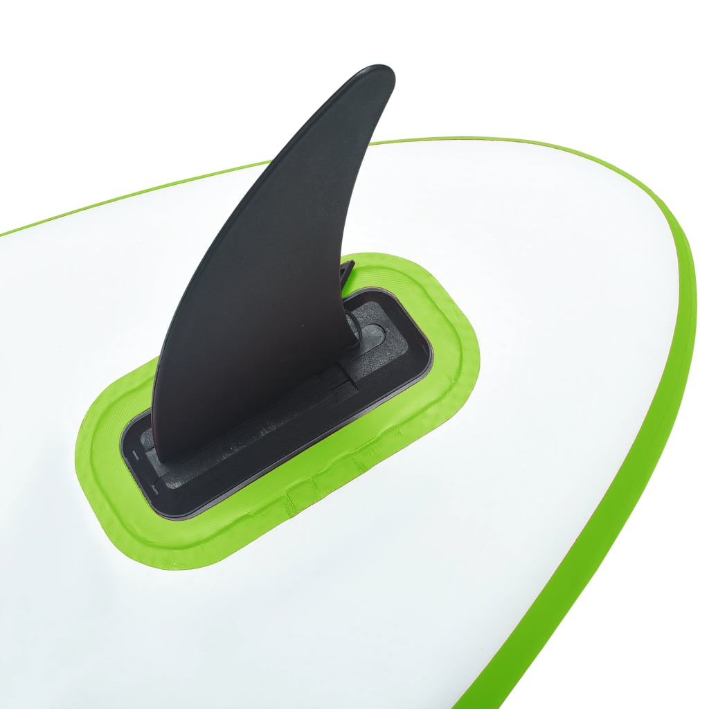 Inflatable Stand Up Paddleboard with Sail Set Green and White