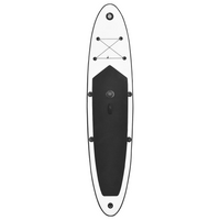 Inflatable Stand Up Paddleboard with Sail Set Black and White