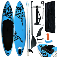 Inflatable Stand Up Paddleboard Set 366x76x15 cm Blue