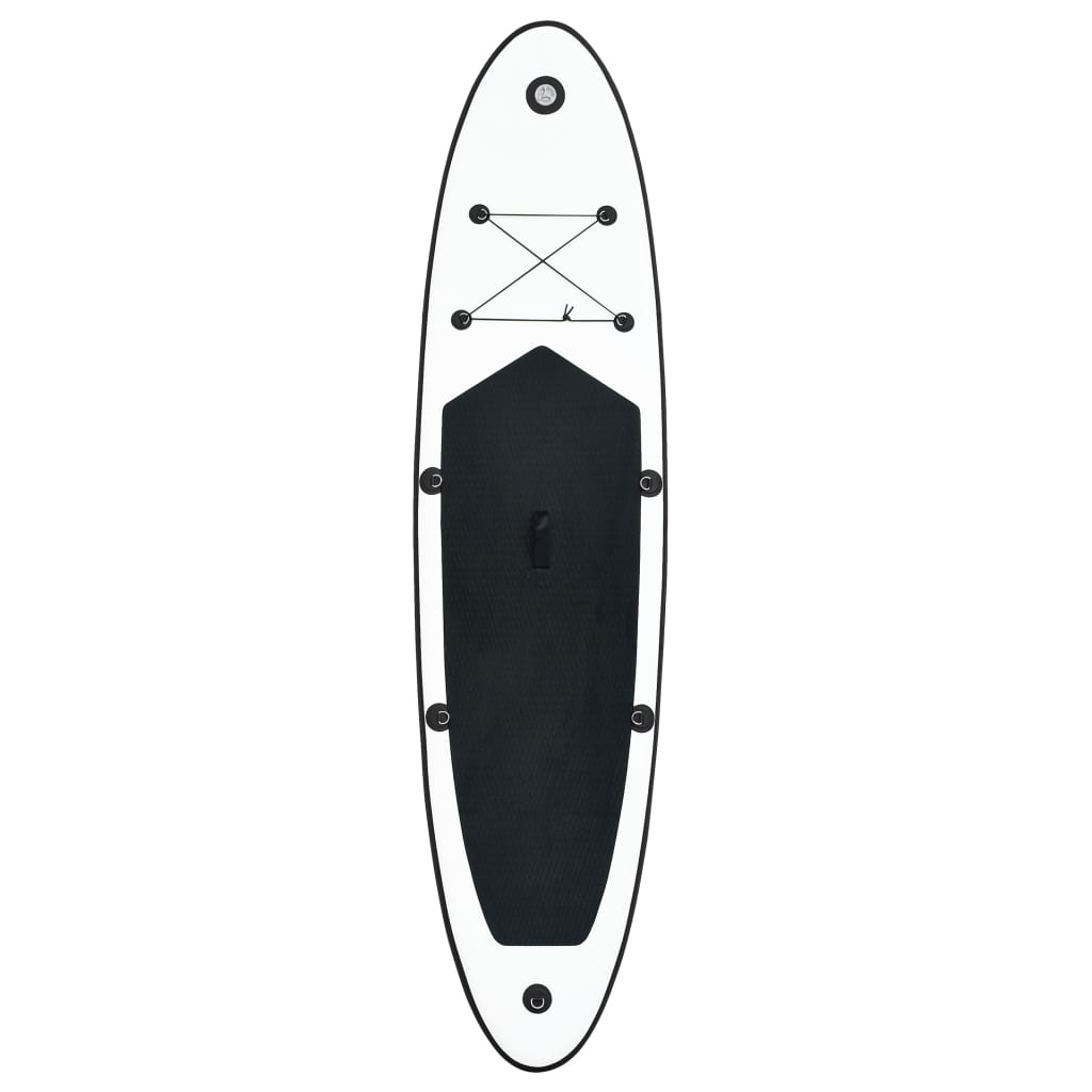 Inflatable Stand Up Paddleboard Set Black and White - Durable, Stable, and Easy to Assemble