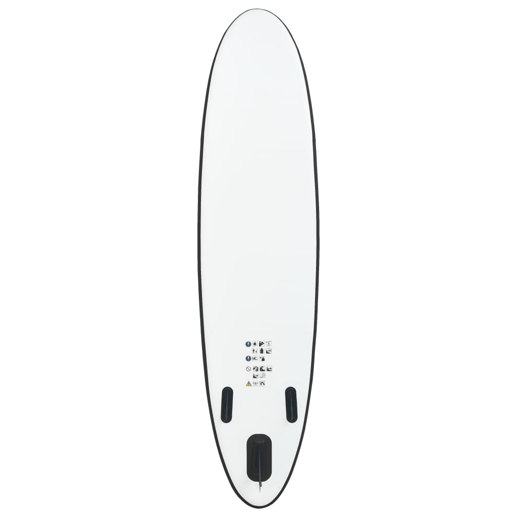 Inflatable Stand Up Paddleboard Set Black and White - Durable, Stable, and Easy to Assemble