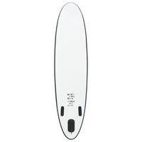 Inflatable Stand Up Paddleboard Set Black and White - Durable, Stable, and Easy to Assemble