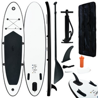 Inflatable Stand up Paddle Board Set Black and White