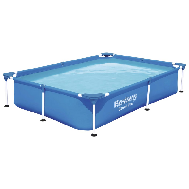 Bestway Steel Pro Swimming Pool 221x150x43 cm - Durable Above-Ground Pool with Corrosion-Resistant Frame