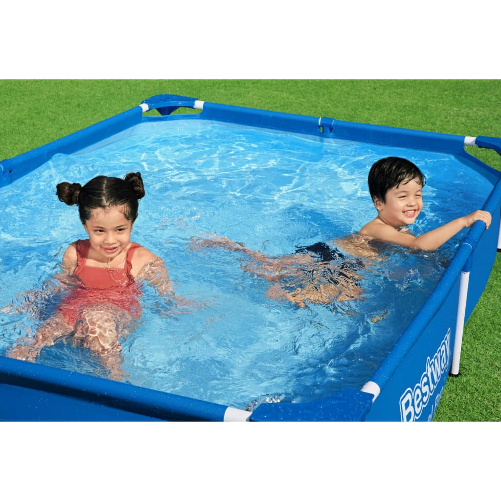 Bestway Steel Pro Swimming Pool 221x150x43 cm - Durable Above-Ground Pool with Corrosion-Resistant Frame