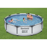 Bestway Steel Pro MAX Swimming Pool Set 305x76 cm - Durable and Easy-to-Set-Up Above Ground Pool