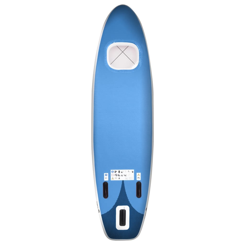 Inflatable Stand Up Paddle Board Set Sea Blue 360x81x10 cm