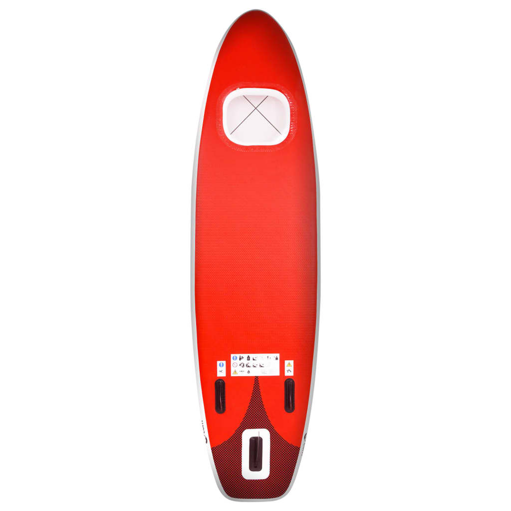 Inflatable Stand Up Paddle Board Set Red 300x76x10 cm