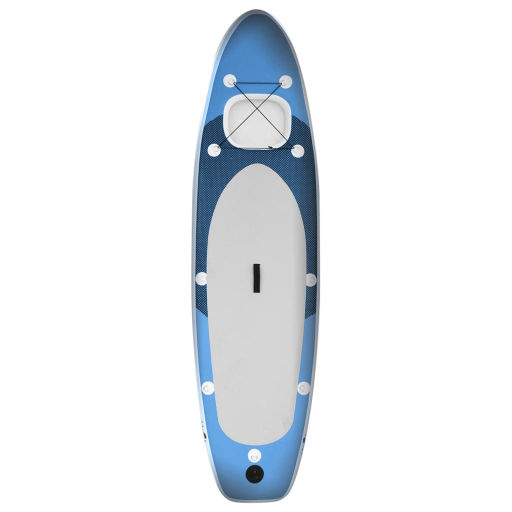 Inflatable Stand Up Paddle Board Set Sea Blue 300x76x10 cm - Perfect for Learning and Recreation