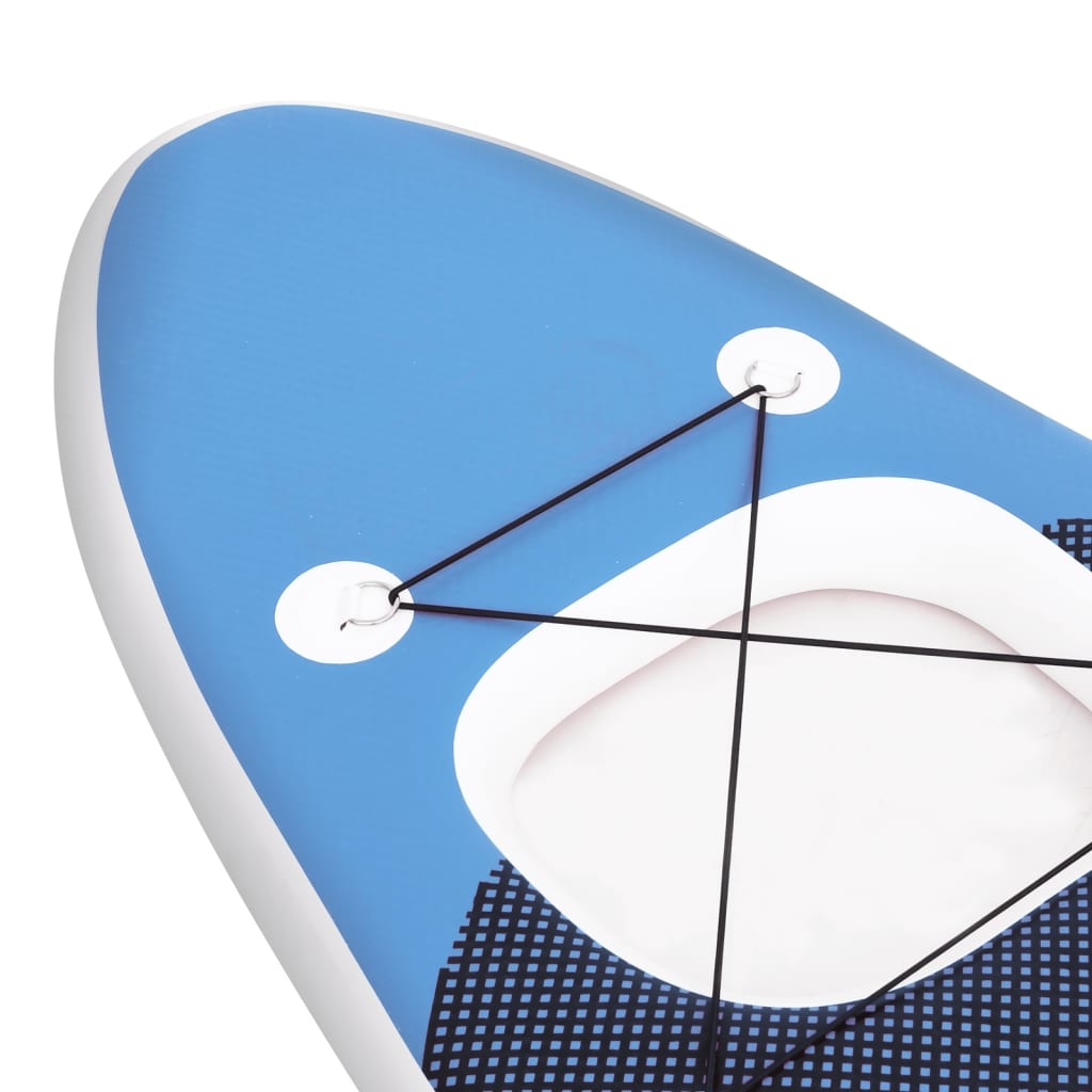 Inflatable Stand Up Paddle Board Set Sea Blue 300x76x10 cm - Perfect for Learning and Recreation