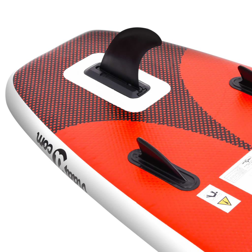 Inflatable Stand Up Paddle Board Set Red 330x76x10 cm