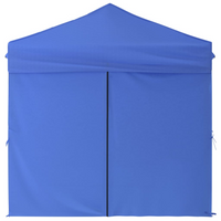 Folding Party Tent with Sidewalls Blue 2x2m - Outdoor Event Canopy