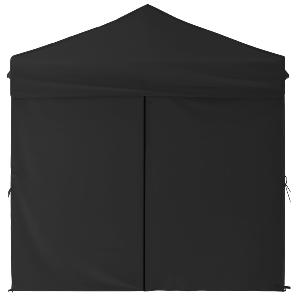 Folding Party Tent with Sidewalls Black 2x2 m - Perfect Outdoor Event Shelter