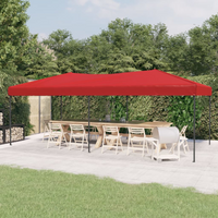 Folding Party Tent Red 3x6 m - Perfect Outdoor Shelter for Family Gatherings and Events