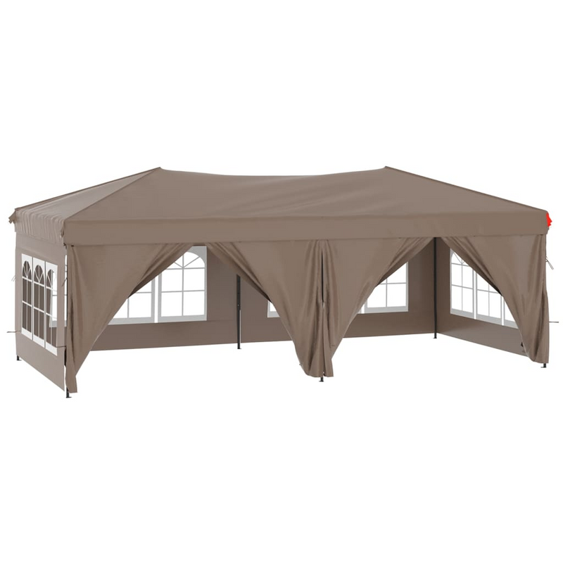 Folding Party Tent with Sidewalls Taupe 3x6 m - Perfect for Outdoor Gatherings and Events