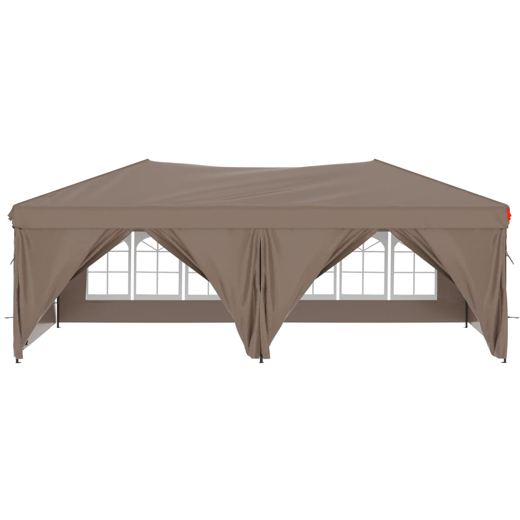 Folding Party Tent with Sidewalls Taupe 3x6 m - Perfect for Outdoor Gatherings and Events