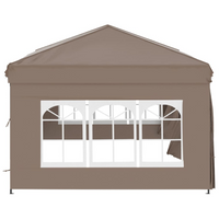 Folding Party Tent with Sidewalls Taupe 3x6 m - Perfect for Outdoor Gatherings and Events