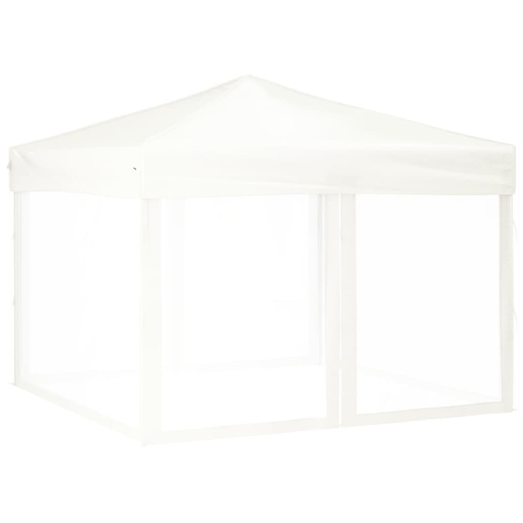 Folding Party Tent with Sidewalls - White, 3x3 m