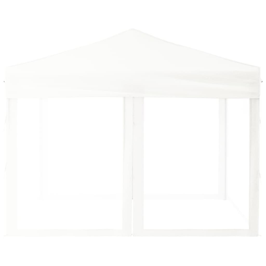 Folding Party Tent with Sidewalls - White, 3x3 m