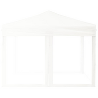 Folding Party Tent with Sidewalls - White, 3x3 m