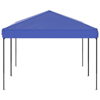 Folding Party Tent Blue 3x6 m - Outdoor Event Pavilion