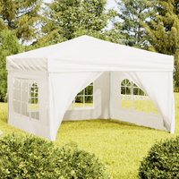 Folding Party Tent with Sidewalls Cream 3x3 m - Perfect for Outdoor Events