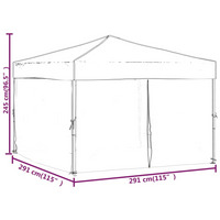 Folding Party Tent with Sidewalls Cream 3x3 m - Perfect for Outdoor Events