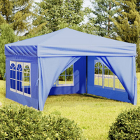 Folding Party Tent with Sidewalls Blue 3x3 m - Perfect for Outdoor Events