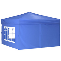 Folding Party Tent with Sidewalls Blue 3x3 m - Perfect for Outdoor Events