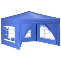 Folding Party Tent with Sidewalls Blue 3x3 m - Perfect for Outdoor Events