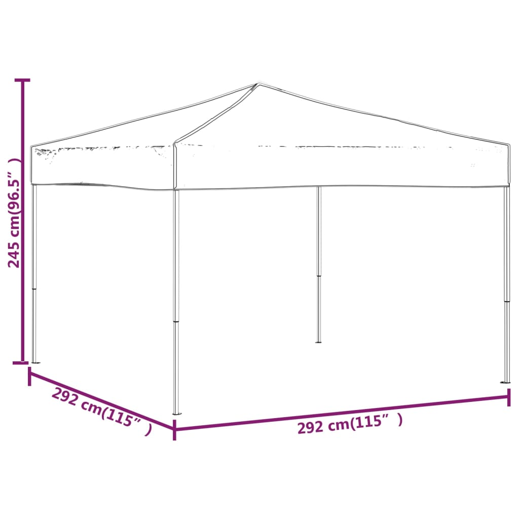 Folding Party Tent Taupe 3x3 m - Premium Outdoor Event Shelter