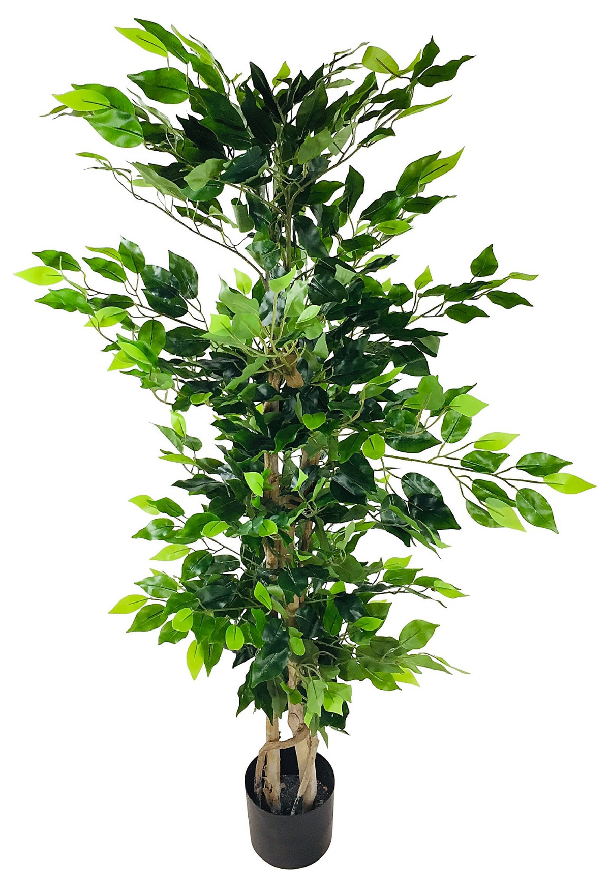 Artificial Ficus Tree with Natural Trunk 125cm - Realistic Indoor or Outdoor Plant