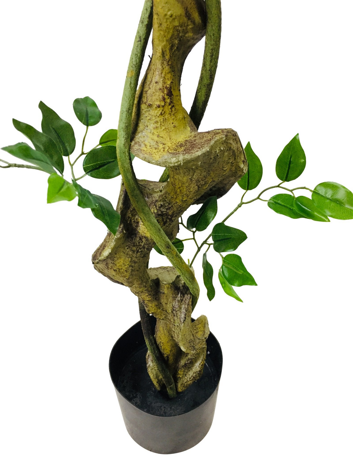 Artificial Ficus Tree With Twisted Trunk 137cm - Realistic Design, Adjustable Leaves, Durable Pot