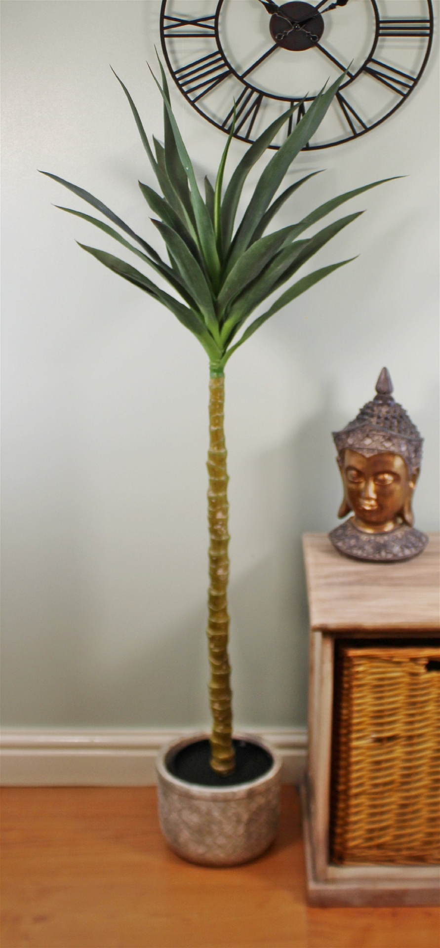 Artificial Single Trunk Yucca Tree, 130cm - Realistic Indoor Plant with High Detail