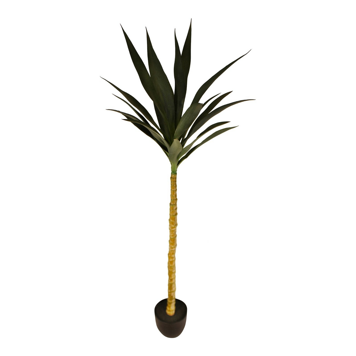 Artificial Single Trunk Yucca Tree, 130cm - Realistic Indoor Plant with High Detail