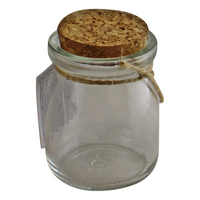 Set of 12 Small, Craft Storage Glass Jars With Cork Stoppers - Organize Your Crafting Supplies