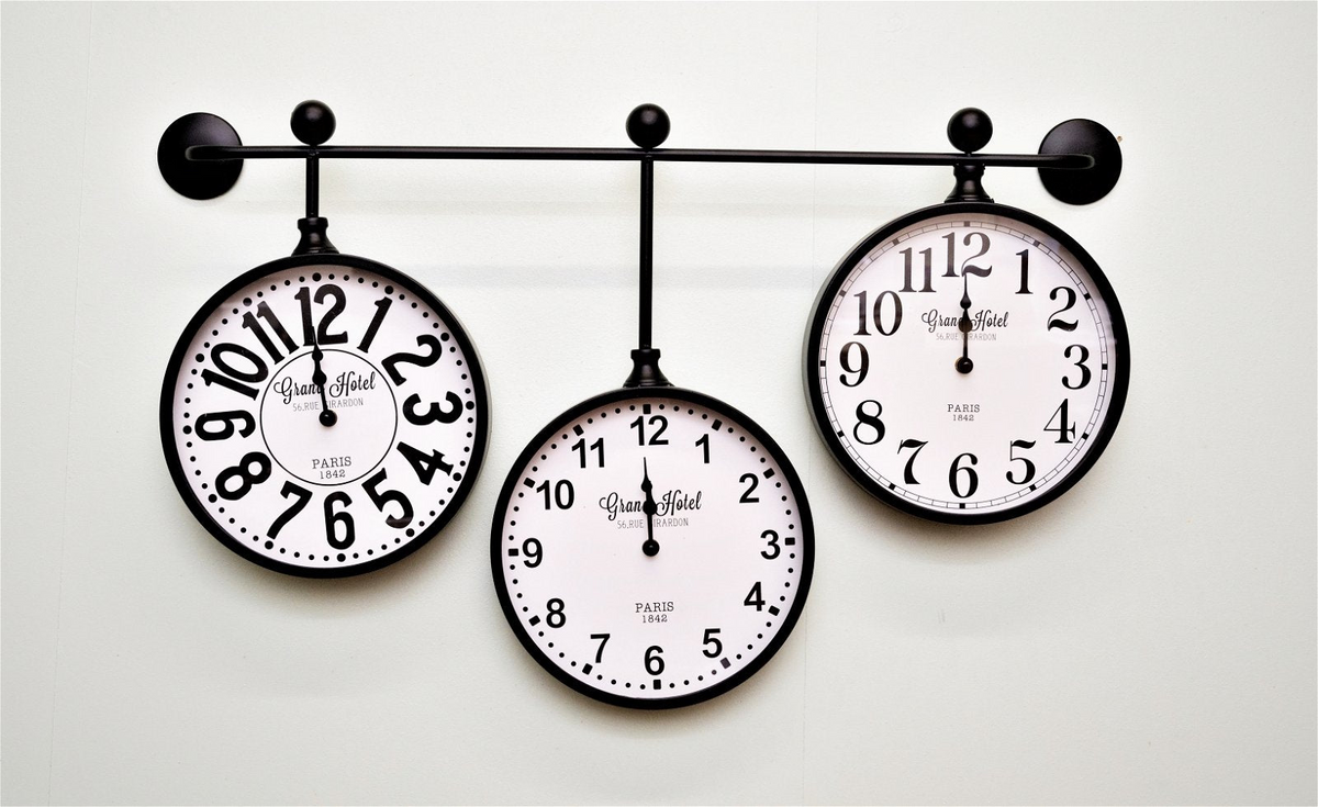 Metal Wall Clocks, Set of 3 Hanging - Unique and Stylish Home Decor