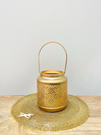 Small Copper Cut Out Design Lantern 27cm - Exquisite Moroccan-Inspired Lighting