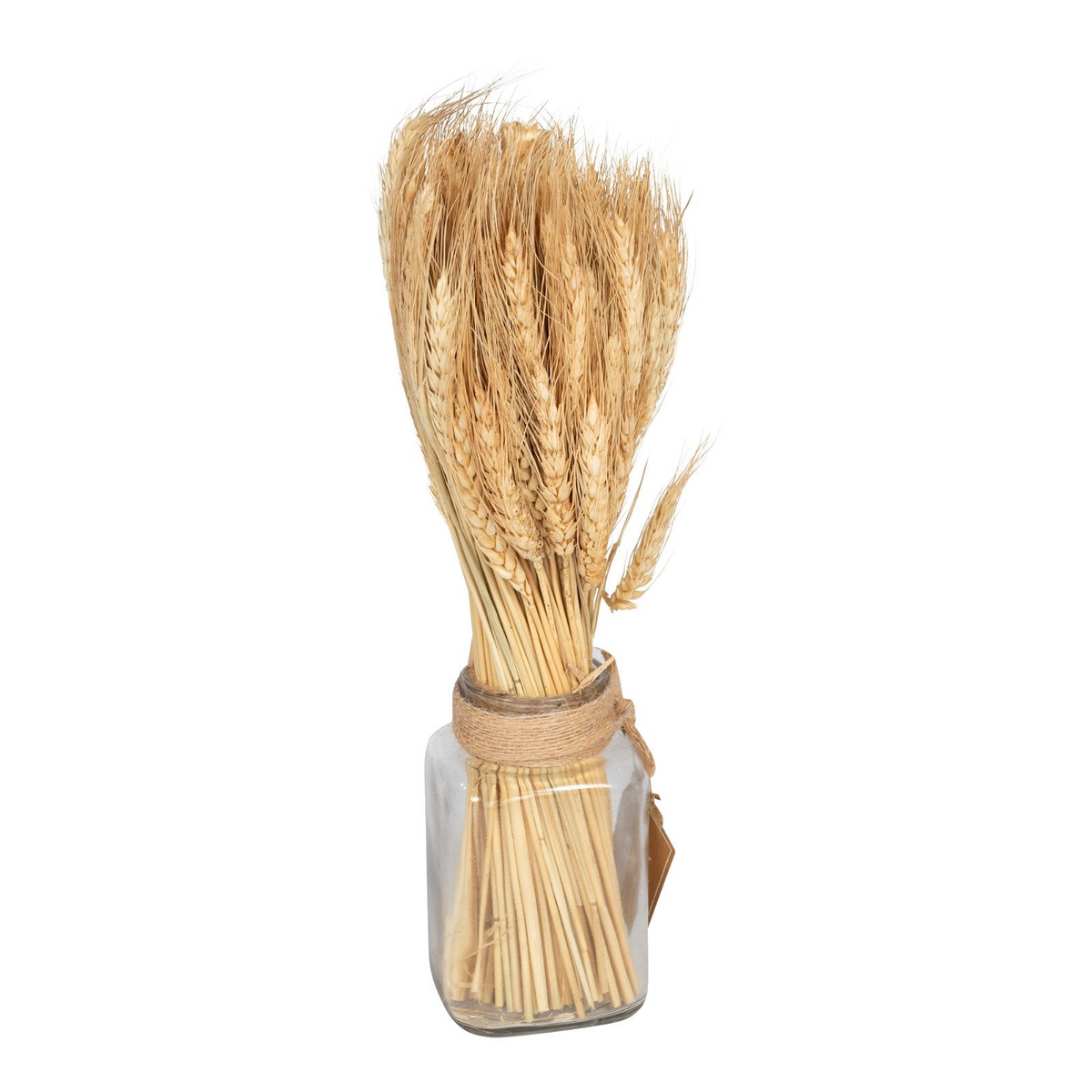 Dried Barley Bouquet in Glass Jar 40cm - Natural Countryside Charm