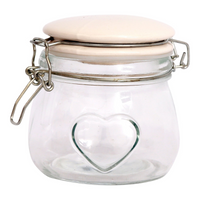 Glass Storage Jar With Heart - Small | Organize Your Kitchen in Style