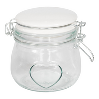 Glass Storage Jar With Heart - Small | Organize Your Kitchen in Style