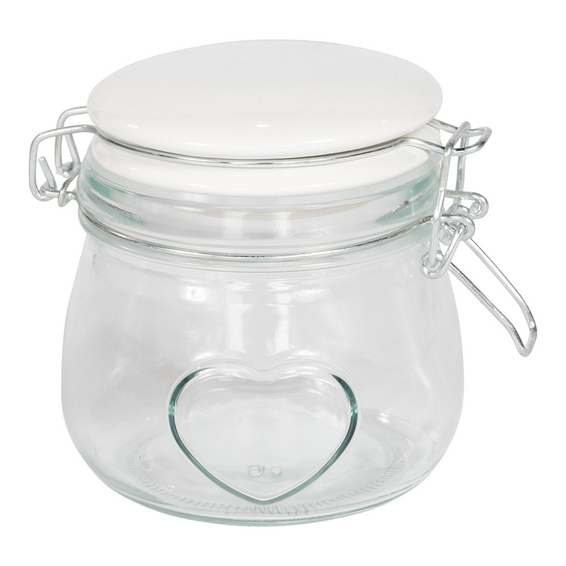 Glass Storage Jar With Heart - Small | Organize Your Kitchen in Style