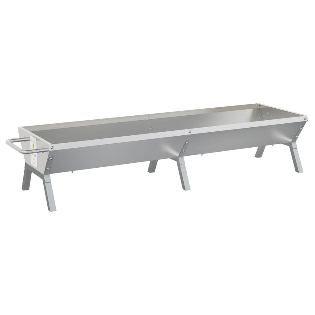 BBQ Tray Silver 158x42x31 cm Stainless Steel - Durable and Versatile Grilling Accessory