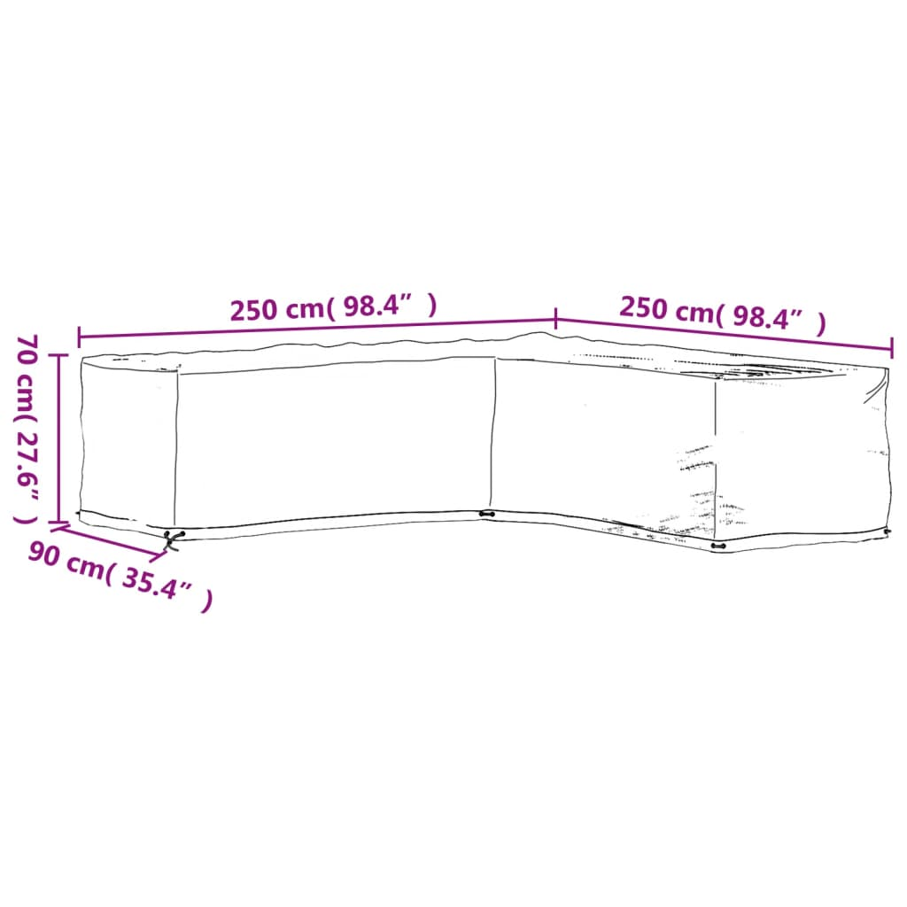 vidaXL L-Shaped Garden Furniture Covers - Protect Your Outdoor Investment