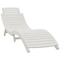 vidaXL Sun Loungers 2 pcs with Table White Solid Wood Acacia - Relaxation and Style for Your Outdoor Space