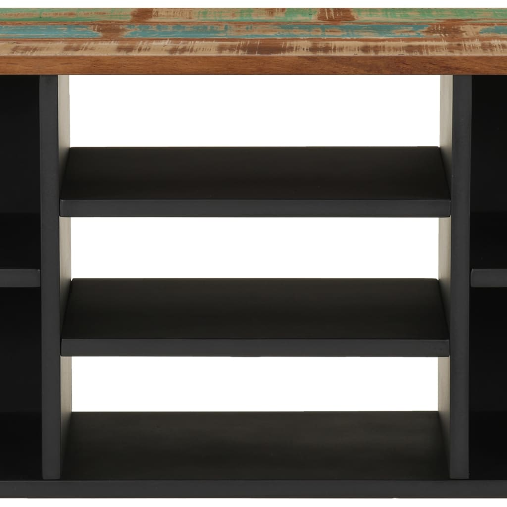 TV Cabinet 100x33x46 cm Solid Wood Reclaimed & Engineered Wood - Trendy and Practical Design