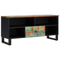 TV Cabinet - Solid Wood Reclaimed & Engineered Wood - Ample Storage Space - Trendy and Practical Design - 100x33x46 cm