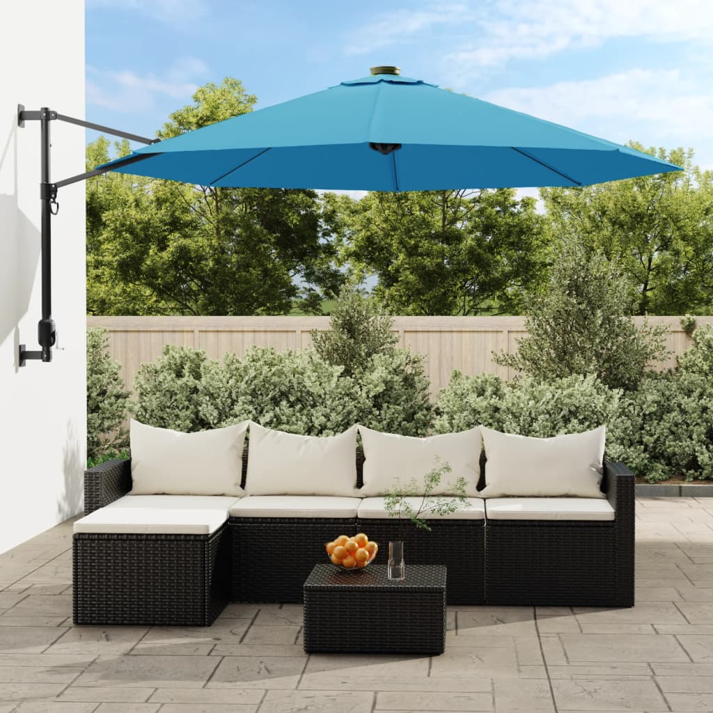 Wall-mounted Parasol Sea Blue 290 cm - Create Shade & Protection