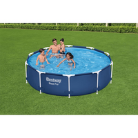 Bestway Steel Pro Swimming Pool 305x76 cm - Durable, Easy Set-Up, Clean Water