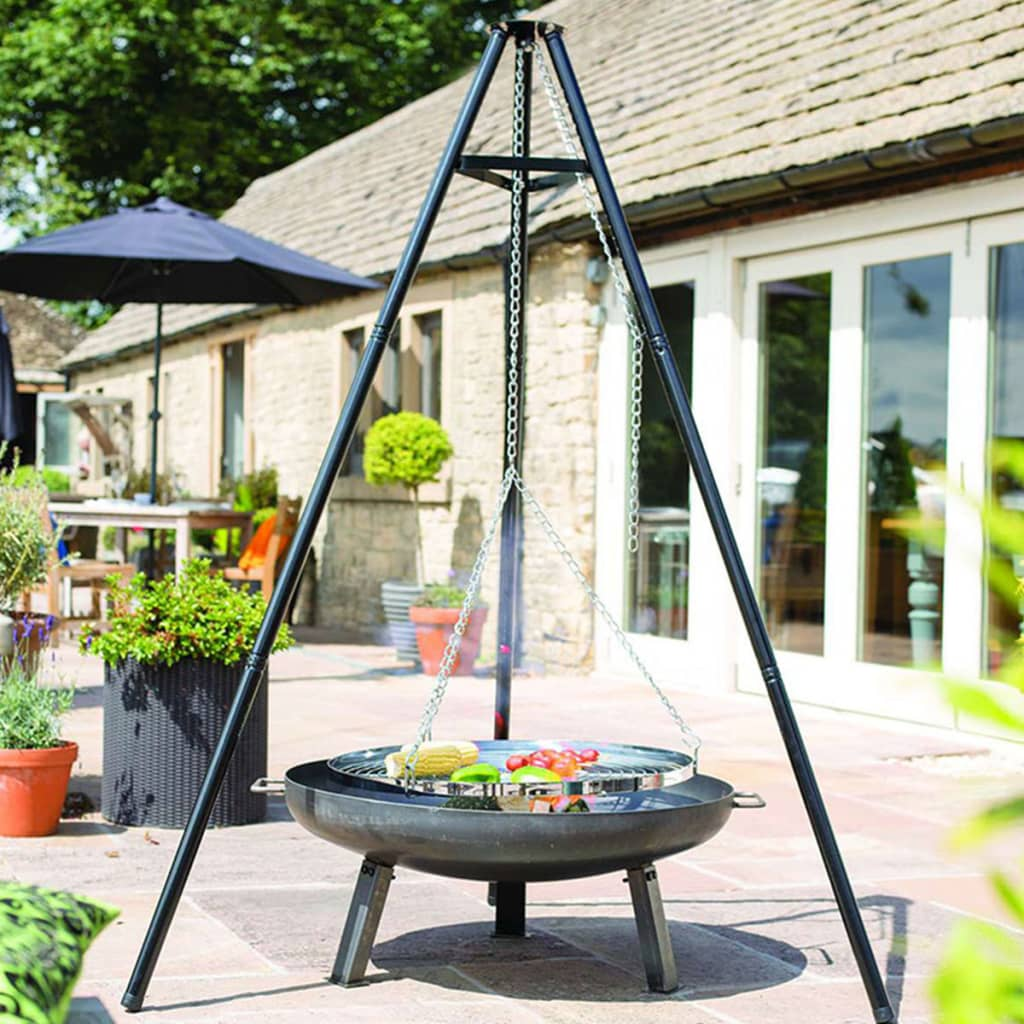 RedFire Grătar Trepied, Negru, 172 cm, BBQ TRIPOD - Robust și Durabil